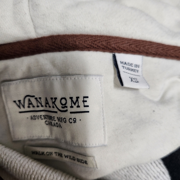 Wanakome colour block funnel neck long sleeve hoodie - Picture 5 of 6